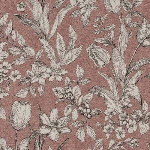 オーダー】遮光3級裏地付 クラシック エッチング風の柄をジャガード織