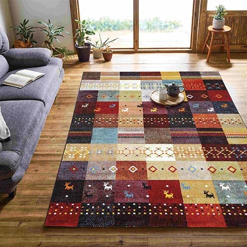 EC限定】モダン ウィルトン にぎやかで表情豊かなパッチワーク調