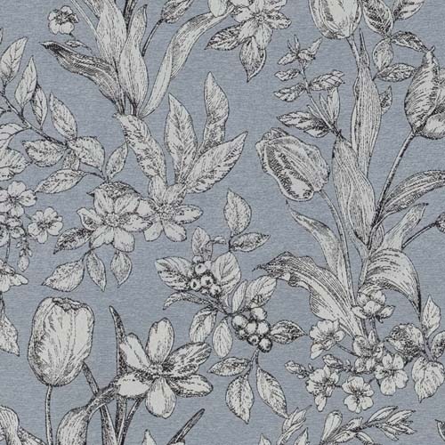 オーダー】遮光3級裏地付 クラシック エッチング風の柄を