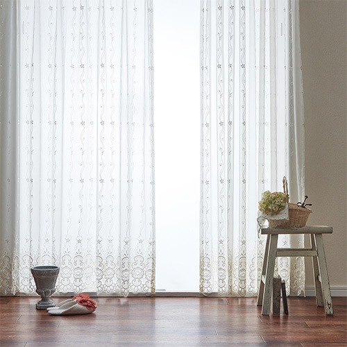 オーダー】エレガンス オーナメント柄を刺繍で施したレース CJ18503