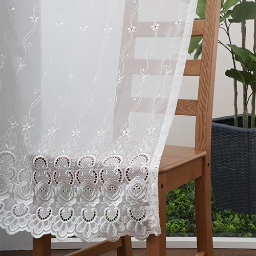 オーダー】エレガンス オーナメント柄を刺繍で施したレース CJ18503