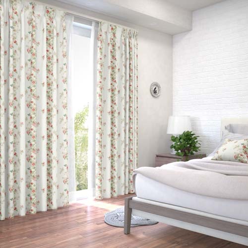 廃番予定【オーダー】遮光2級 エレガンス 花柄の形状記憶付 FA21094