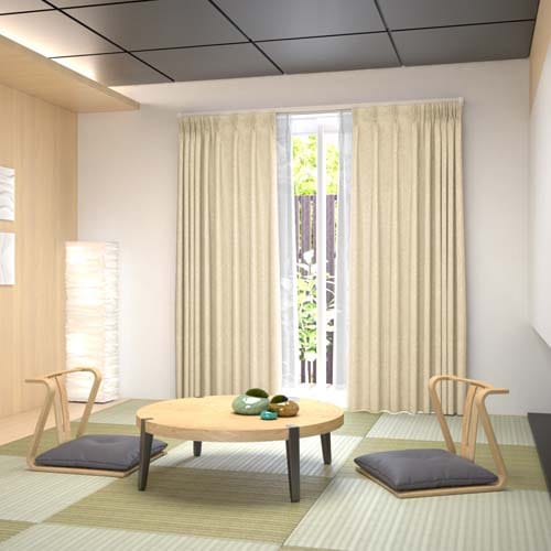 オーダー】遮光1級裏地付 クラシック オーナメント柄の形状記憶