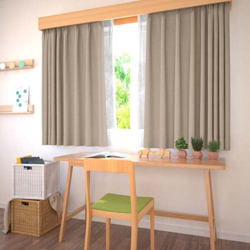 オーダー】遮光3級 無地の形状記憶付 SD27068(ベージュ) | ドレープ