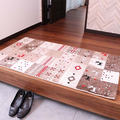 EC限定】マット ウィルトン ギャッベ柄が特徴の輸入柄物玄関マット