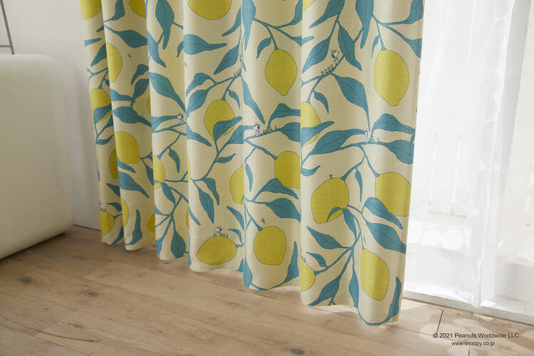 遮光カーテン・キャンプレモン「スヌーピー」　100×192×2枚　未使用品 日本製 スヌーピー カーテン キャンプレモン(Camp lemon) 幅100×丈