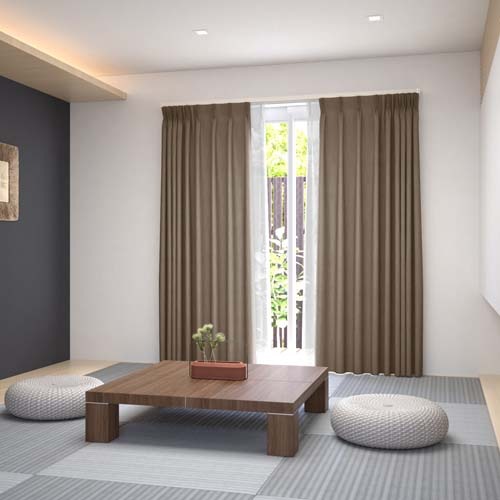 オーダー】遮光2級 防炎 モダン ウェーブ柄の形状記憶付 SD27136