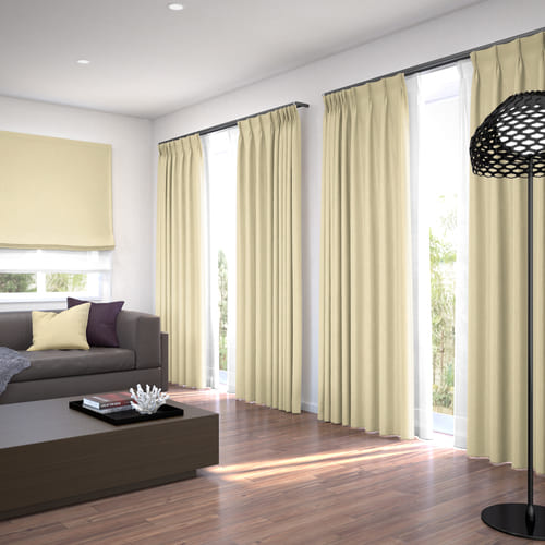 値下げ中【遮光2級・形状記憶】リリカラ オーダーカーテン モダン ベージュ系 オーダー】遮光1級裏地付 クラシック シンプルな形状記憶付 CO57504