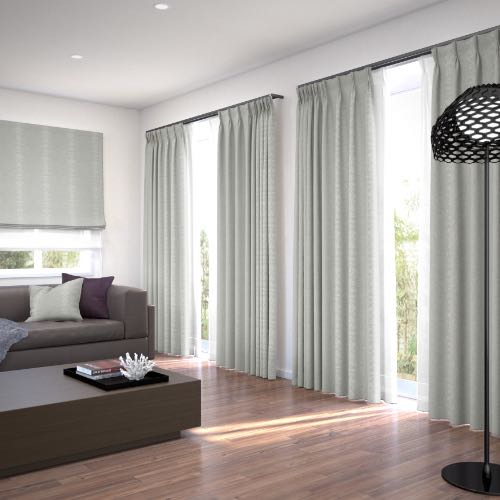 【美品・Francfranc】　ダマスク柄カーテン　グレー　×２ ダマスク柄カーテン グレー ×2