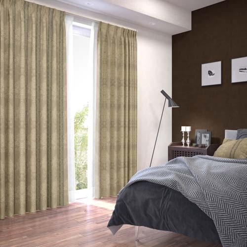 オーダー】遮光1級裏地付 防炎 クラシック柄の形状記憶付 CO59405