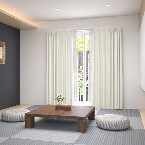 オーダー】モダン 遮光1級 遮熱 断熱 遮音 1.5倍ヒダ KS30107(グレー