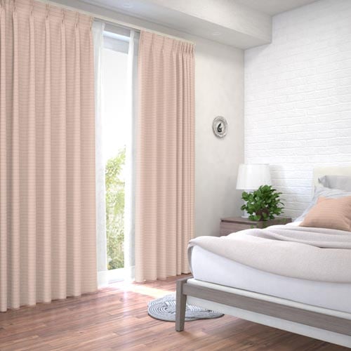 既製】遮光3級 ナチュラル 無地の形状記憶付 ロジーヌ(ローズ