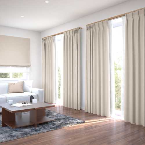 イージーオーダー】遮光1級 遮熱断熱 ラメ入りボーダー柄の形状記憶付