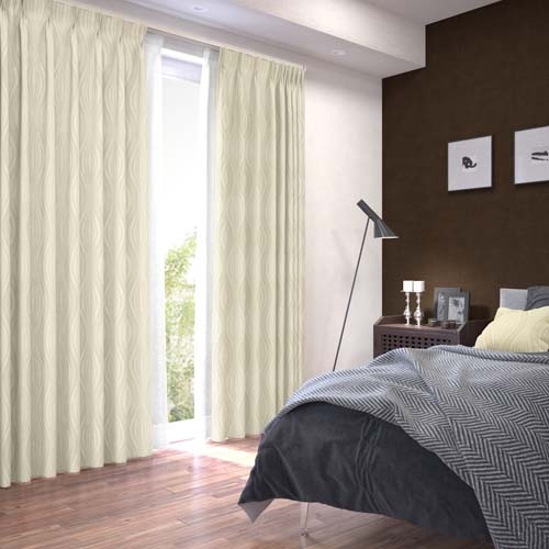 ⭐︎GW明け企画10%OFF⭐︎ フィスバ高級ベルベットカーテン236×342赤 オーダー】遮光3級裏地付 モダン ウェーブ柄の形状記憶付 CJ34402