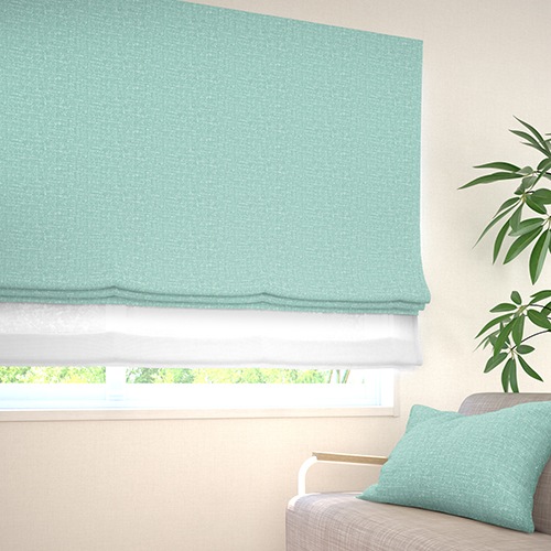 オーダー】ナチュラル 遮光1級 無地 形状記憶付 KO40106 (ブルー