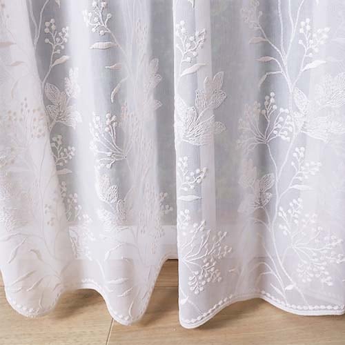 オーダー】ナチュラルエレガンス 裾刺繍の形状記憶付レース TA15516