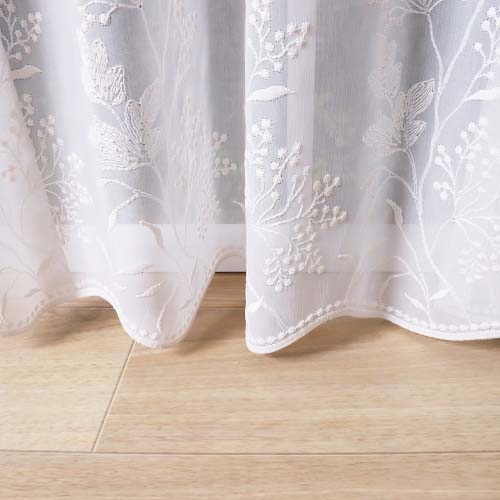 オーダー】ナチュラルエレガンス 裾刺繍の形状記憶付レース TA15516