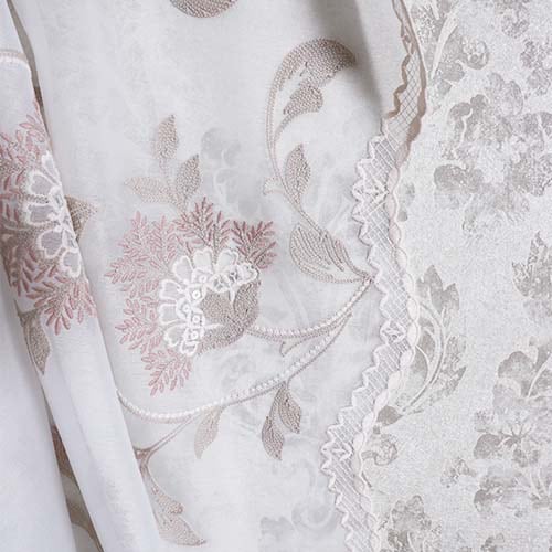 オーダー】ナチュラルエレガンス 裾カラーの刺繍レース CJ18325