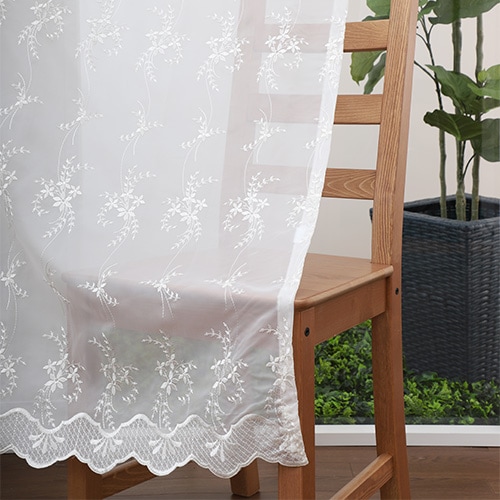 アンティーク 花咲く水辺の白鳥 オープンワーク アイレット花刺繍 レースパネル オーダー】エレガンス 刺繍を施した形状記憶付レース TA15244