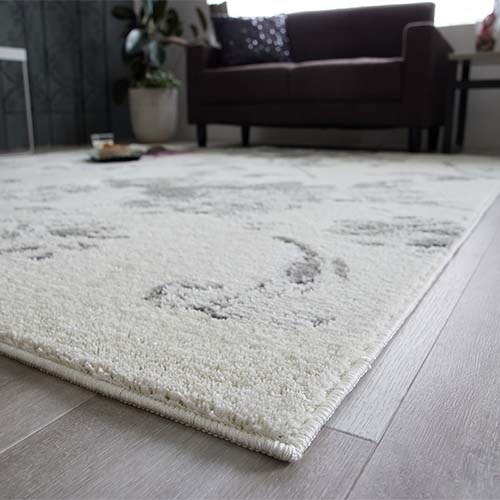 EC限定】防ダニ 花柄のラグ フェリシア（グレー） | すべての商品