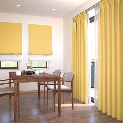 既製】防炎 遮光2級 遮熱 断熱 無地の形状記憶付 プレステージⅡ