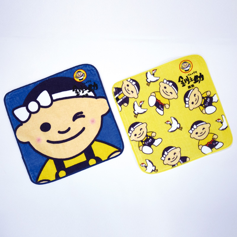 ミニタオル[青/黄] | 釧ちゃんグッズ | 釧之助
