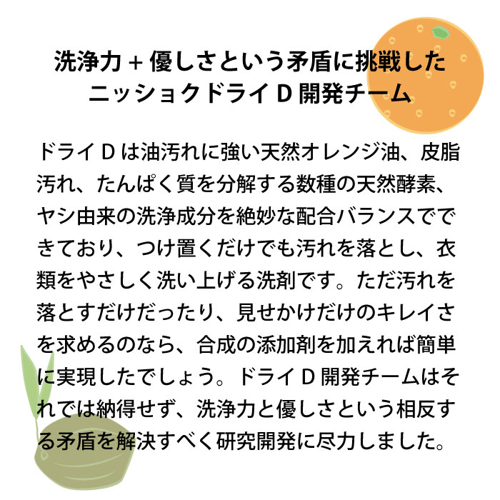 無添加洗濯洗剤 ニッショク ドライD 詰め替え用1300g