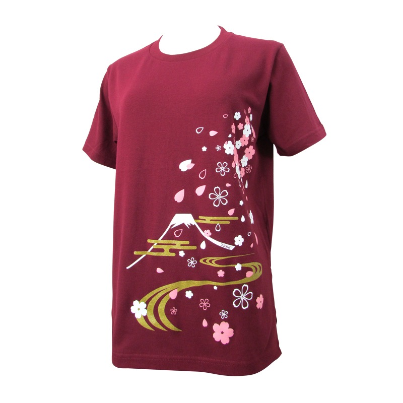 綿100 Tシャツ 和柄 桜 半袖 プリント 太極拳の東方商事
