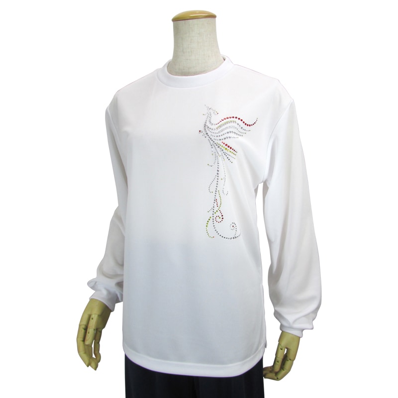 ＊＊吸汗ドライTシャツ 鳳凰【長袖・ラインストーン】