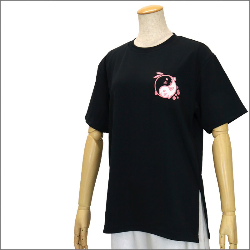 ＊＊吸汗ドライTシャツ 太極図うさぎ タイチーラビット【長袖・プリント】