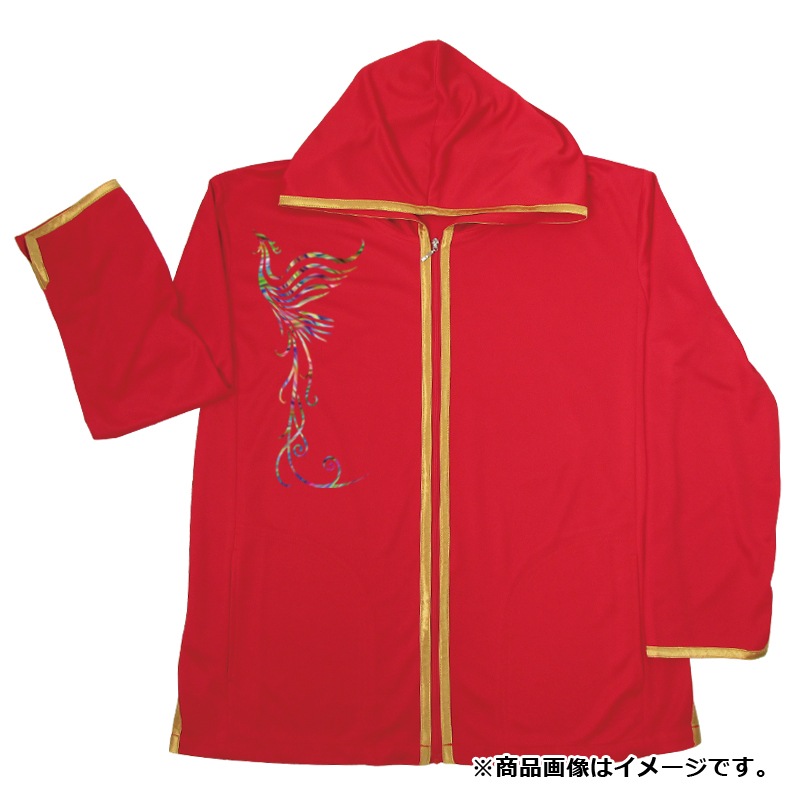 チャイナカジュアルパーカー+プリント(虹の鳳凰)