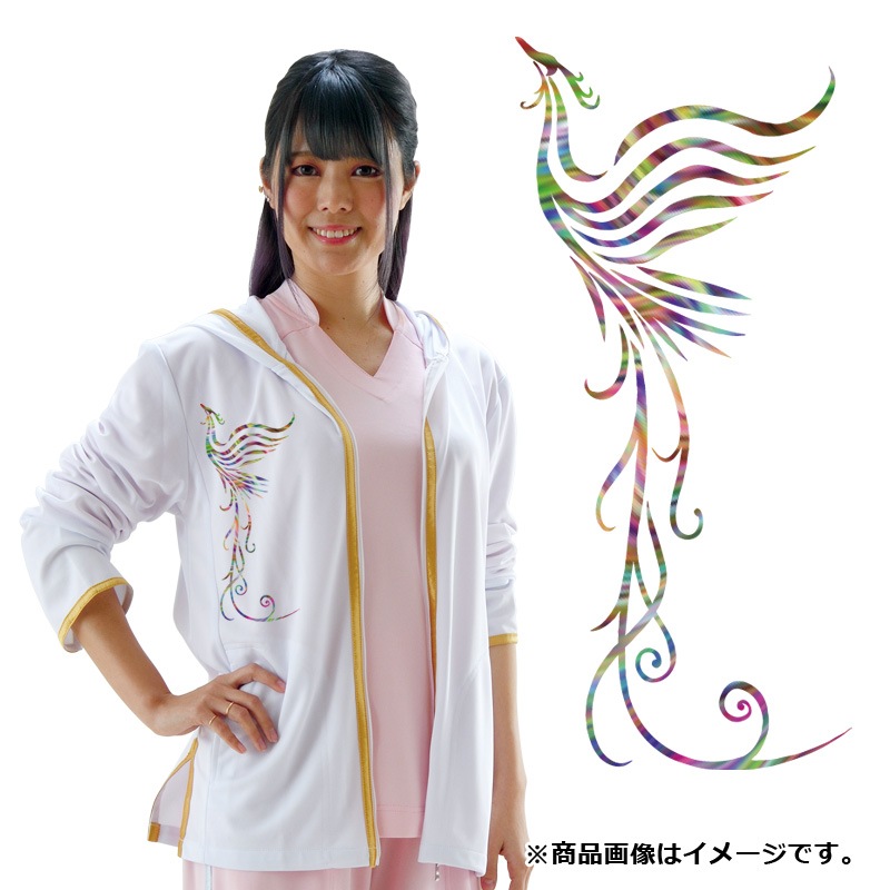 チャイナカジュアルパーカー+プリント(虹の鳳凰)