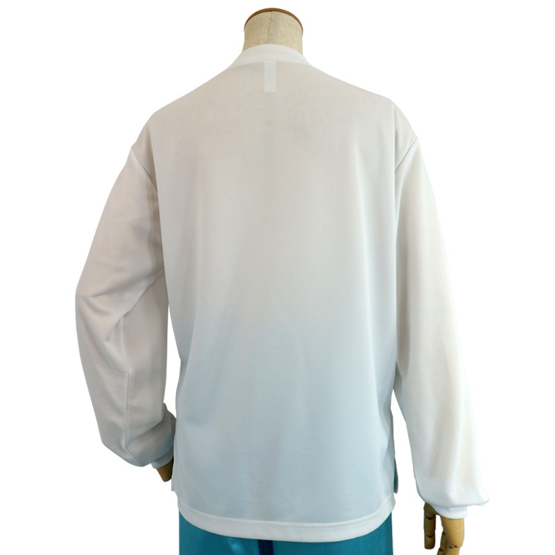 【特価】ドライ長袖Tシャツプリント(ホワイト・Sサイズ)+ラインストーン雪の華