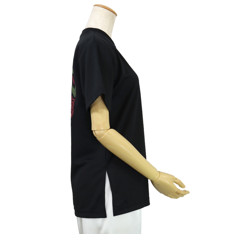 ＊＊吸汗ドライTシャツ 武【半袖・プリント】※プリント柄、武・雲・玉（陰陽）インク色：金ラメ