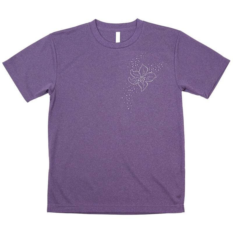 ＊＊吸汗ドライTシャツ 花の星座【半袖・ラインストーン】