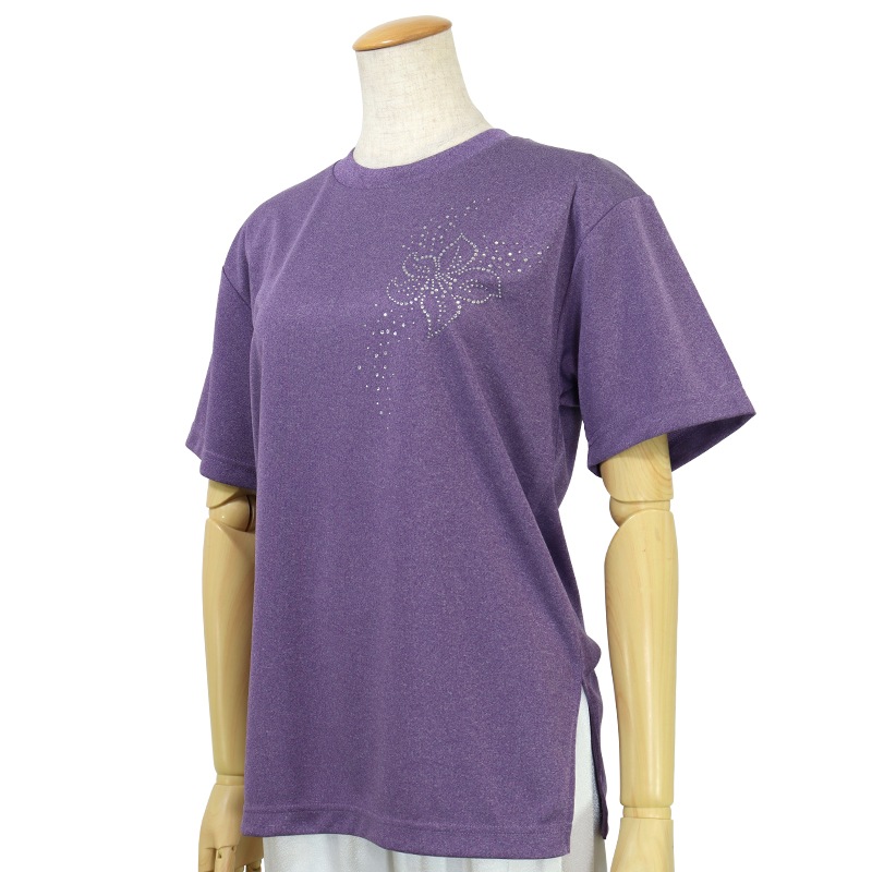 ＊＊吸汗ドライTシャツ 花の星座【半袖・ラインストーン】