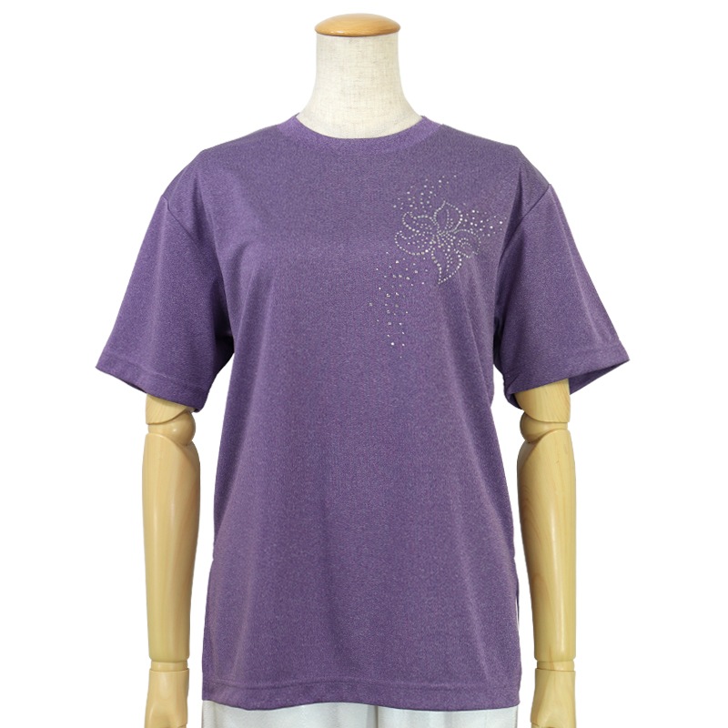 ＊＊吸汗ドライTシャツ 花の星座【半袖・ラインストーン】