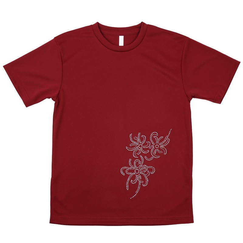 ＊＊吸汗ドライTシャツ リボン【半袖・ラインストーン】