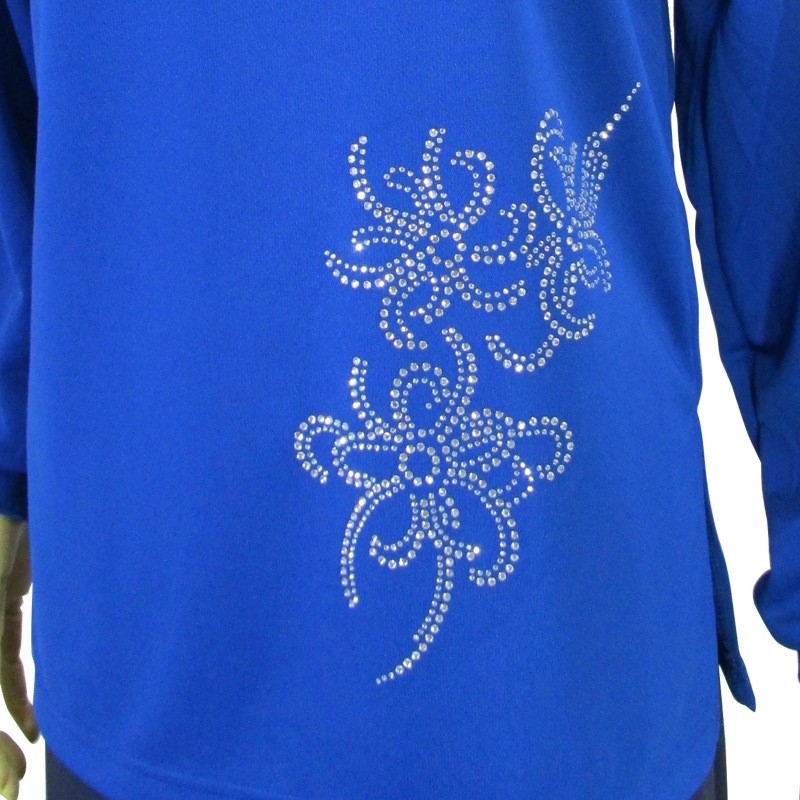 ＊＊吸汗ドライTシャツ リボン【長袖・ラインストーン】