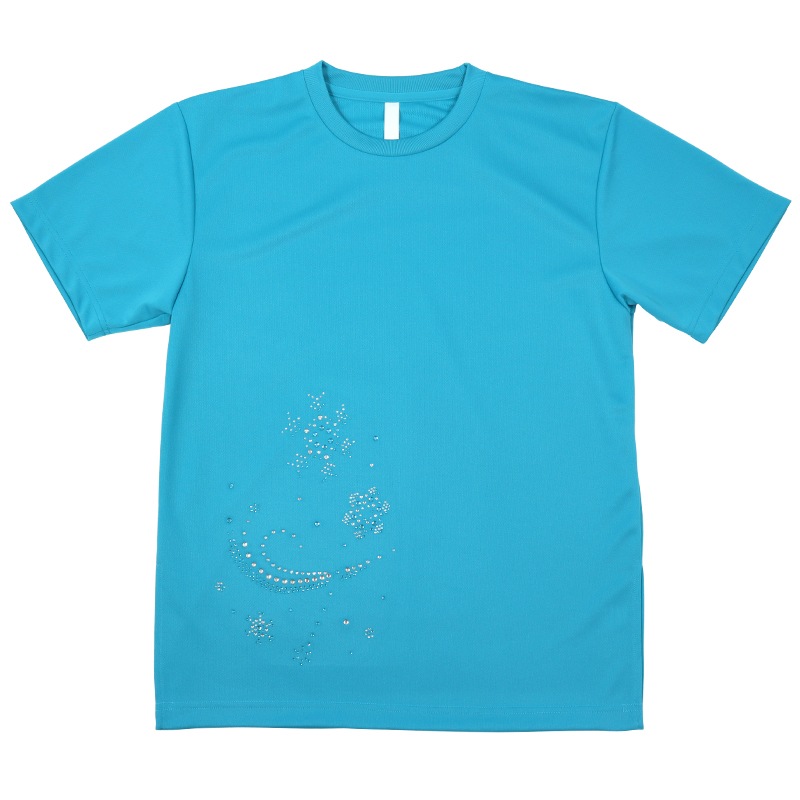 ＊＊吸汗ドライTシャツ 雪の華【半袖・ラインストーン】