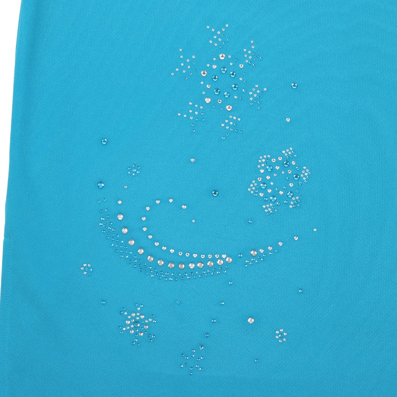 ＊＊吸汗ドライTシャツ 雪の華【半袖・ラインストーン】