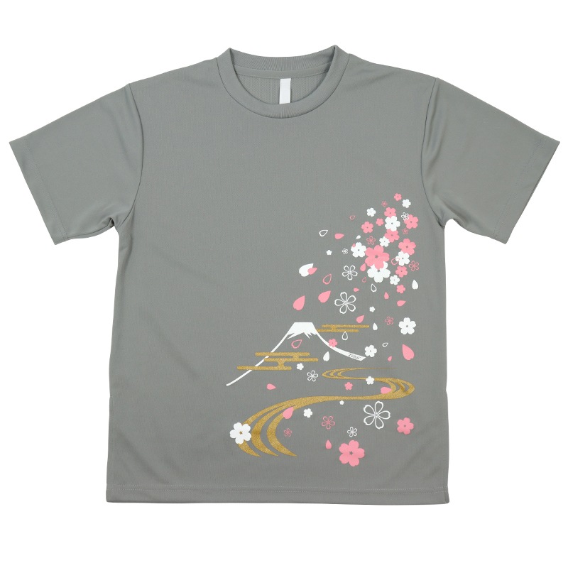＊＊吸汗ドライTシャツ 和柄(桜)【半袖・プリント】