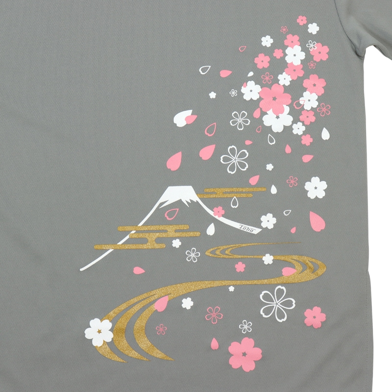＊＊吸汗ドライTシャツ 和柄(桜)【半袖・プリント】