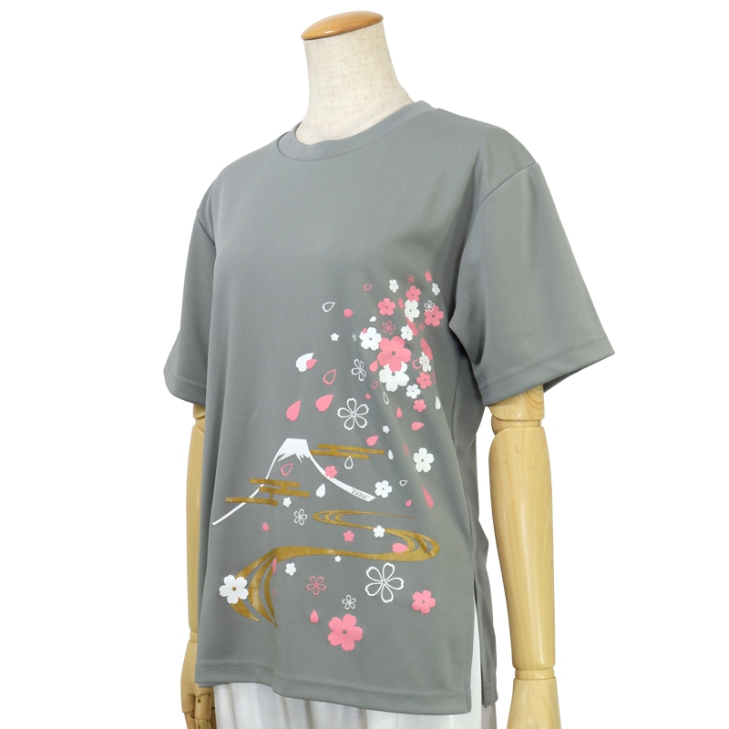 ＊＊吸汗ドライTシャツ 和柄(桜)【半袖・プリント】