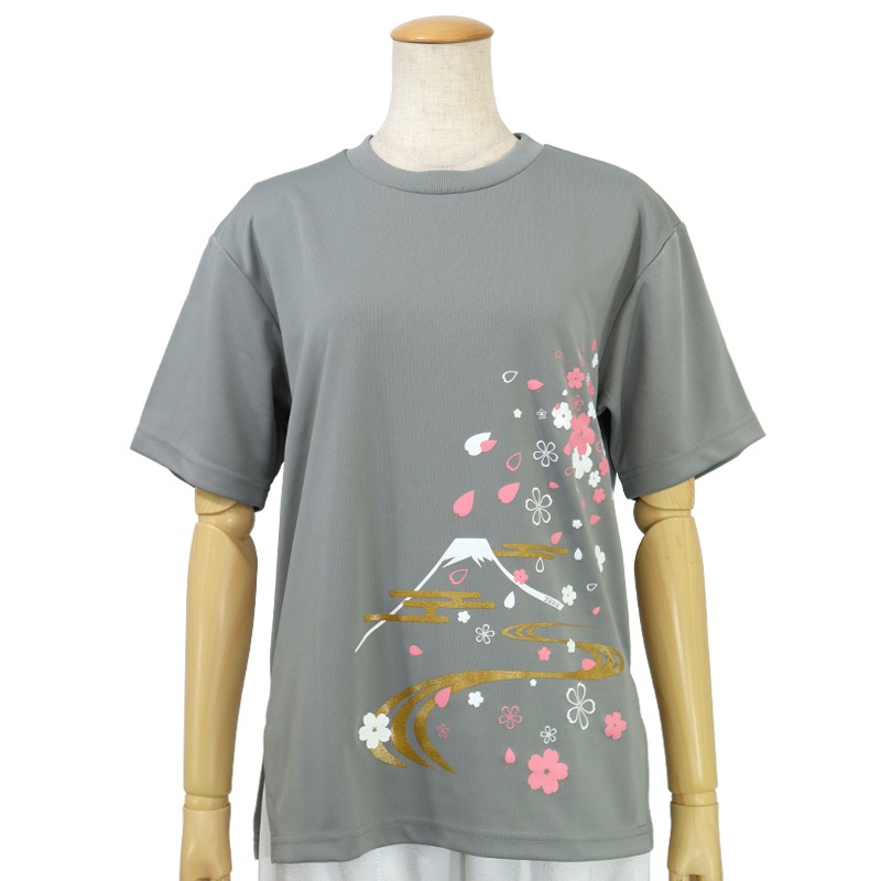 ＊＊吸汗ドライTシャツ 和柄(桜)【半袖・プリント】