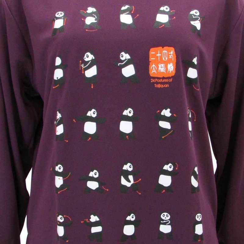 **吸汗ドライTシャツ パンダ24【長袖・プリント】