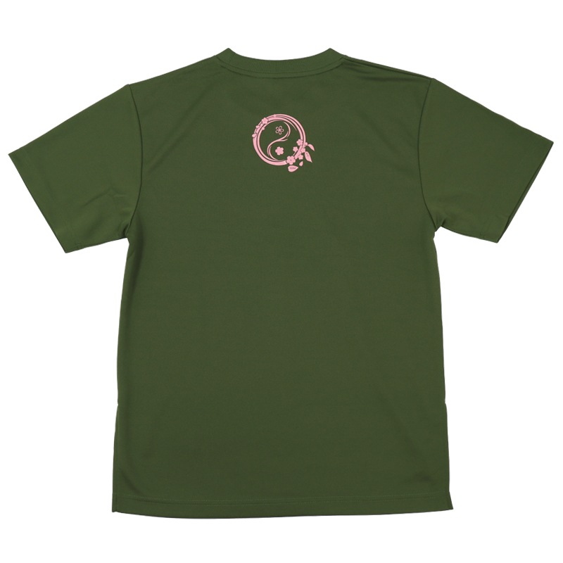 ＊＊吸汗ドライTシャツ 陰陽(桜)【半袖・プリント】