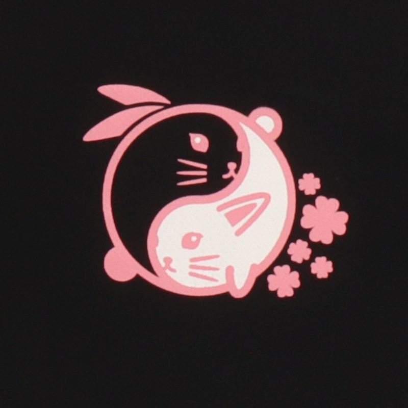 ＊＊吸汗ドライTシャツ 太極図うさぎ タイチーラビット【長袖・プリント】