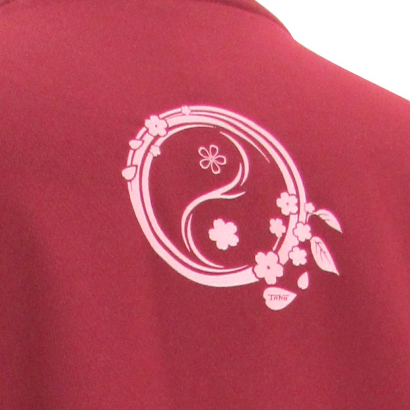 ＊＊吸汗ドライTシャツ 陰陽(桜)【長袖・プリント】