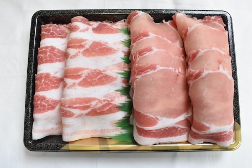 【肉のカジ】美明豚 しゃぶしゃぶ用　８００ｇ（ロース４００ｇばら４００ｇ）